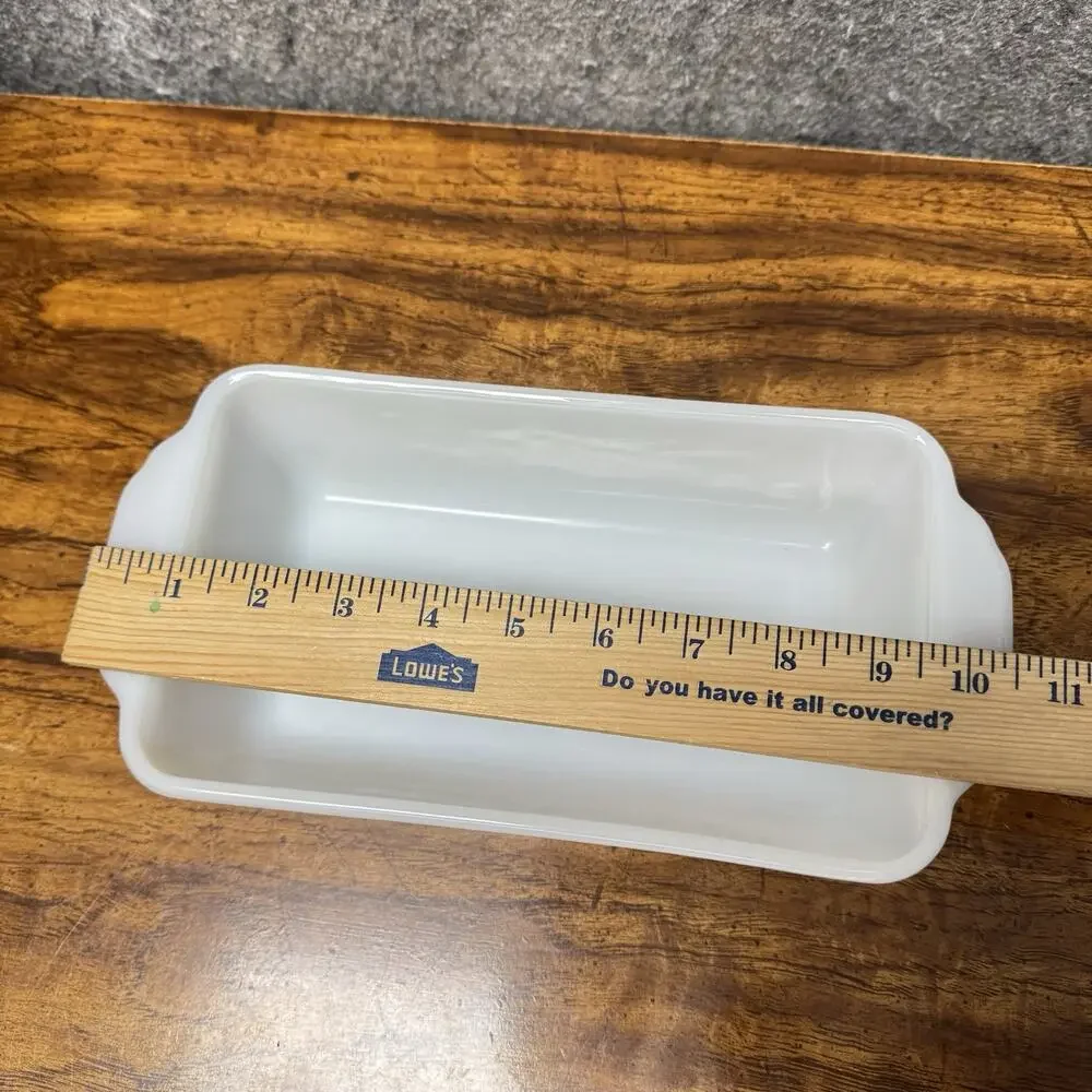 Fire King Star Glow Atomic Snowflake Loaf Pan 1.5 qt. Vintage Baking Dish